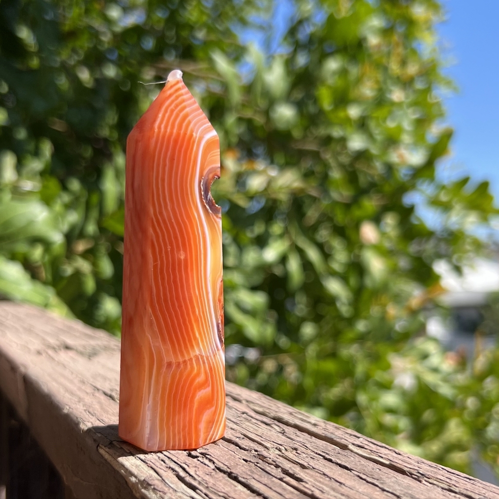 NEW 4.1" MADAGASCAR CARNELIAN TOWER